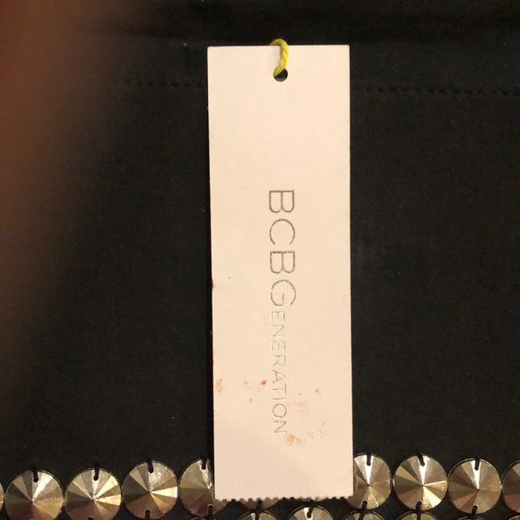 BCBG Generation black and silver stud purse clutch - Picture 5 of 5